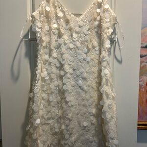 Meshki Romilly Sequin Dress in Ivory